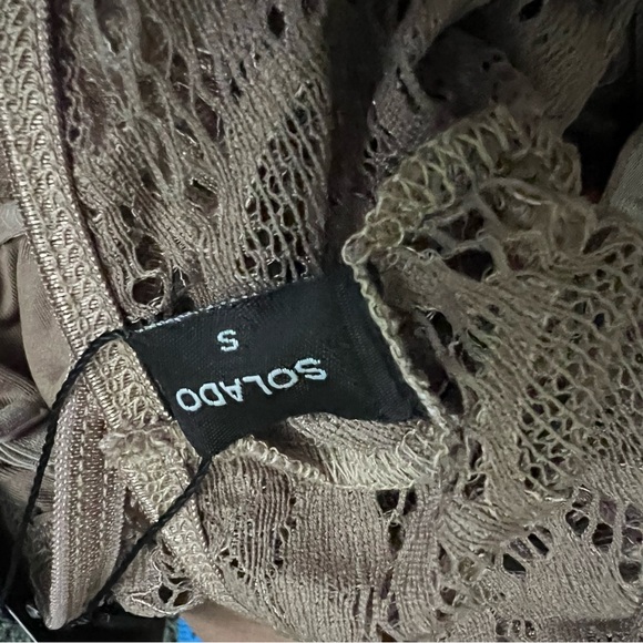 Nude Taupe Brown Tan Lace Structured Bustier Bra Corset Top Sexy Stretch Shirt S - Picture 14 of 16